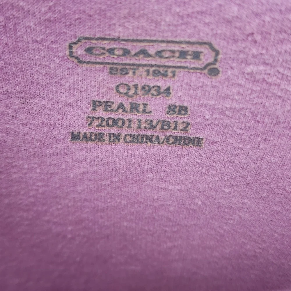 Coach Pink Rain Boots 8B tan Signature Monogram Canvas